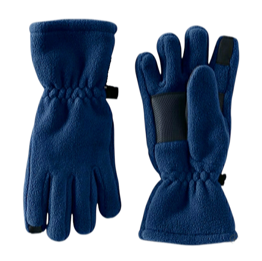 Lands End KIDS Fleece Gloves Deep Sea Navy Size Medium NWT